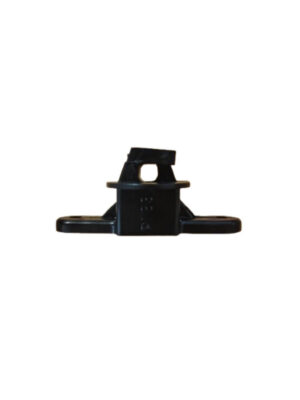 Image of a black electric fence insulator