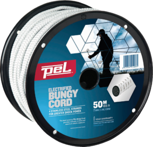 White electrified bungy cord
