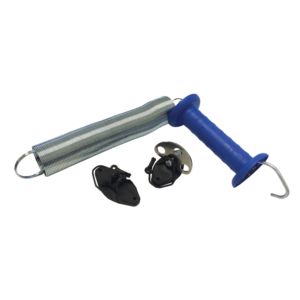 Blue electric fence spring gate kit