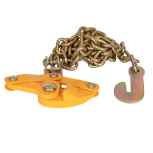 Yellow heavy duty chain wire strainer.